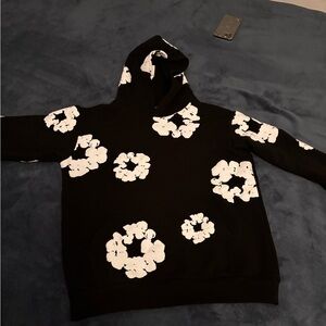 Black and White Floral Men's Sweater